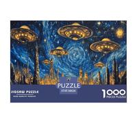 Flying Saucer Jigsaw Puzzle Impossible 1000Pcs Decorazione Per La Casa. Giochi Rilassamento E Intelligence Per Adulti E Bambini Da 12 Anni 38x26cm/1000pcs