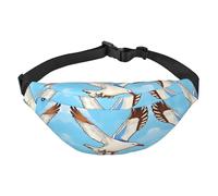 Flying Seagulls - Marsupio a tracolla grande, alla moda, da viaggio, casual, per ragazzi, adatto per sport, corsa, ciclismo, viaggi, pesca