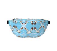 Flying Seagulls Prints Marsupio da corsa regolabile borsa a tracolla leggera e confortevole adatta per fitness jogging viaggi