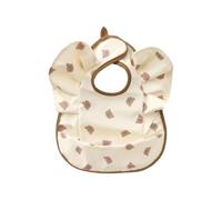 Flying Sleeve Baby Food Catcher Bib Angel Wing Progettato Bavaglino PU Water Proofing Strato Neonati Alimentazione Saliva Asciugamano Alla Moda Neonato Alimentazione Grembiule, Orsetto carino., Taglia