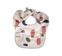 Flying Sleeve Baby Food Catcher Bib Angel Wing Progettato Bavaglino PU Water Proofing Strato Neonati Alimentazione Saliva Asciugamano Alla Moda Neonato Alimentazione Grembiule, Geometria, Taglia unica