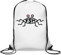 Flying Spaghetti Monster Mini Art Gym Sack Casual Drawstring Bag Bianco, bianco, Taglia unica