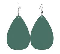 Flying Spring Orecchini in pelle verde, orecchini da donna, adatti per feste e uso quotidiano