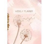 Flying Starfish Large Undated 12 Months Planner - Pink Dandelions - 8.5 x 11 Inches: Weekly To-Do Checklist, Priorities, Monthly Plans, Habits and Monthly Gratitude Prompts