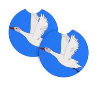 Flying White Goose Car Interior Cup Holder Pad 2 PCS Sottobicchieri per auto antigraffio inodore per la maggior parte delle auto