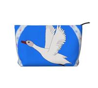 Flying White Goose - Trousse per cosmetici, in velluto a coste, con chiusura a cerniera, adatta per viaggi, campeggio e uso quotidiano