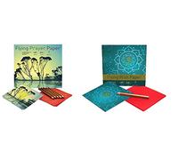 Flying Wish Paper Combo Set, 1 x Prayer Large Kit + 1 x Golden Om Mini Kit Set - Write it, Light it & Watch it Fly - (2 x Sets)
