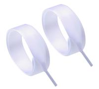 Flyingfish 2 paia lacci a nastro, lacci piatti, lacci per scarpe, lacci di satinato, larghi 2cm di larghezza 100cm Bianco + Bianco