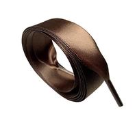 Flyingfish 2cm Lacci larghi a nastro piatto Lacci delle scarpe in raso 100CM marrone