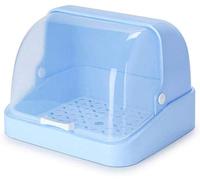 Flyinghedwig scolapiatti per biberon da Latte, Multifunzionale, Portatile, Contenitore per biberon da Allattamento con Coperchio Antipolvere, per la casa e la Cucina (Blu)