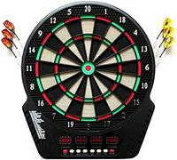 FLYIODFCXV Disco da Freccette, Bersagli for Freccette digitali con Punta Morbida, punteggio Automatico e annunciatore vocale, 27 Giochi 243 Varianti 6 da 18 g, 4 Display LED
