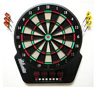 FLYIODFCXV Disco da Freccette, Bersagli for Freccette digitali con Punta Morbida, Set di bersagli for Area Bersaglio da 17", 27 Giochi e 243 Varianti 6 18 g, 4 Display LED