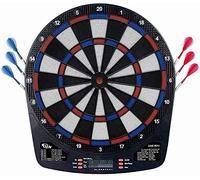 FLYIODFCXV Disco da Freccette, Bersaglio elettronico for Freccette con Punta Morbida for Bambini, Set di Gioco Bersaglio for, for Schermo LCD for Il punteggio, 6 morbide