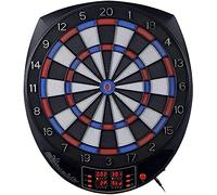 FLYIODFCXV Disco da Freccette, Bersaglio elettronico for Freccette con Punta Morbida, Set di Gioco Bersaglio for, for Schermo LCD for Il punteggio, 6 morbide