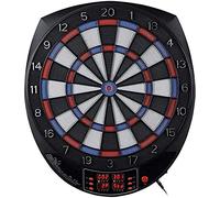 FLYIODFCXV Disco da Freccette, Freccette Classiche for 16 Giocatori, Gioco di Freccette con Display a LED, Inclusi 6 morbide e 24 Punte for Interni ed Esterni