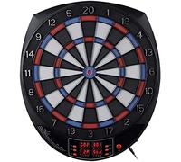 FLYIODFCXV Disco da Freccette, Freccette Classiche for 16 Giocatori, Gioco di Freccette con Display a LED, Inclusi 6 morbide e 24 Teste for Interni