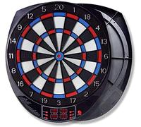 FLYIODFCXV Disco da Freccette, Set di Freccette elettroniche con 27 Giochi e 243 Varianti 4 Display LED 6 mobiletto for riporre l'opzione Multi-Gioco