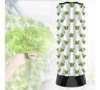 FLYIODFCXV Giardino idroponico a Torre, Kit di Coltivazione idroponica Torre da Giardino Multistrato ｜ Sistema Verticale for Giardini Interni(48 Pots)