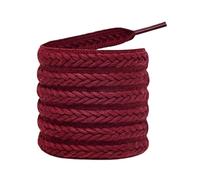 FLYIODFCXV Lacci per Scarpe, Lacci for spighe di Grano da Donna Adatti for Piccole Scarpe Bianche Tela Piatte Larghe in Cotone con Fiori(Burgundy,160cm)