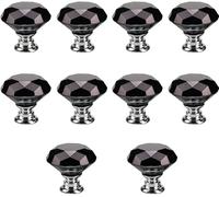 FLYIODFCXV maniglia per porta in cristallo, 10 pezzi da 30 mm(Black)