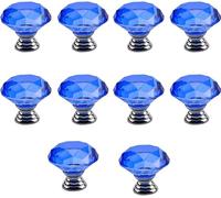 FLYIODFCXV maniglia per porta in cristallo, 10 pezzi da 30 mm(Blue)