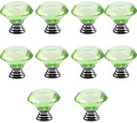 FLYIODFCXV maniglia per porta in cristallo, 10 pezzi da 30 mm(Green)
