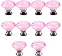 FLYIODFCXV maniglia per porta in cristallo, 10 pezzi da 30 mm(Pink)