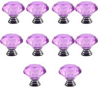 FLYIODFCXV maniglia per porta in cristallo, 10 pezzi da 30 mm(Purple)