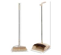 FLYIODFCXV Set di Scopa e Paletta, Scopa a Denti di Pettine, Scopa Rotante in plastica, Set Paletta, Filo affilato