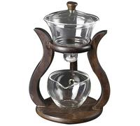 FLYIODFCXV tazza da caffè, Teiere for set da tè Kungfu con coperchio magnetico in vetro resistente al calore, teiera pigra semiautomatica