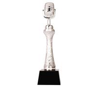 FLYIODFCXV Trofeo, Premi Concorso di Canto e dizione Primo Posto Trofeo Campione Premio Canzone Buona Voce Microfono Bronzo OroArgento(Silver)