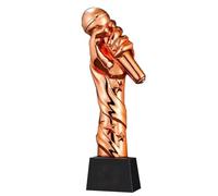 FLYIODFCXV Trofeo, Premi Microfono Creativo Trofeo Discorso del presentatore Miglior cantante Concorso canoro Primo Posto OroArgento e Bronzo(Copper)