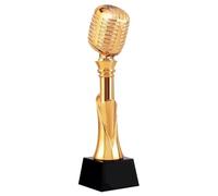 FLYIODFCXV Trofeo, Premi Trofeo di Musica Canora Microfono d'oro, d'Argento e Bronzo Vincitore del Concorso for Il Miglior Cantante Campus Statale Provinciale(Gold)