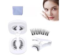 Flylash, kit di ciglia magnetiche FlyLash con applicatore, riutilizzabili, aspetto naturale, non richiede colla, forti e leggere, ciglia magnetiche senza eyeliner, facili da usare (complete)
