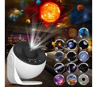 FlyLily Proiettore Galaxy 13 in 1 HD Planetarium Galaxy Star proiettore per camera da letto, rotazione a 360° con manopola regolabile e timer per bambini, soffitto, regali, decorazione della stanza
