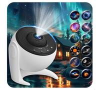 FlyLily Proiettore Stelle Soffitto, luce notturna bambini 13 In 1, Proiettore Stelle Soffitto Con Timer, Lampada Proiettore Galassia Con Ruotabile A 360° Per Bambini, Feste, Natale, Bianco