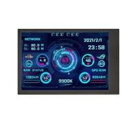 Flylin Schermo IPS USB da 3,5 pollici, monitor della temperatura del computer PC CPU RAM HDD Data Monitor Panel Display PC Sensore Pannello Temperatura Display USB C Interfaccia per Sistema