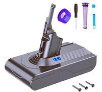 FLYLINKTECH Batteria per Dyson V8 SV10 6500mAh - Compatibile con Tutti i Modelli Dyson V8 (Animal, Fluffy, Absolute, Parquet, Motorhead) - Batteria di Ricambio Alta Capacità