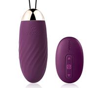 Flylove Vibratore deluxe vibratore uovo con telecomando, vibratore silenzioso e forte per voi stimolatore del clitoride punto G, vibratore anale dildo con 26 modalità di vibrazione