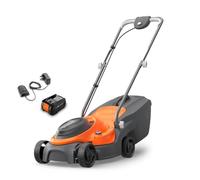 Flymo Tosaerba a batteria SimpliMow 320 da 18 V, leggero e facile da usare, con larghezza di taglio di 32 cm, altezza regolabile e funzionamento silenzioso, batteria e caricabatterie inclusi