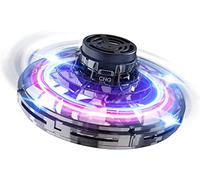FLYNOVA Mini Drone UFO Palla Volante, Flying Ball Upgrade Flight Gyro Flying Spinner, Con 360° luce a LED illuminata, Adatto Per Bambini Adulti Interni Esterni Volanti Giocattoli (Nero)
