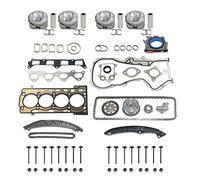 Flynsu Kit riparazione motore Pistoni STD + Kit catena distribuzione + Sostituzione guarnizioni testata per A1 A3 1.4 1.6 TSI TFSI Motore: BMY CAV CAVA CTH