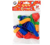 FLYPOP'S - 20 Palloncini da Gonfiare - Festa - 130020 - Multicolore - Lattice Naturale - Bambino - Compleanno - Bomba d'Acqua - 19 cm x 19 cm - A partire dai 3 anni