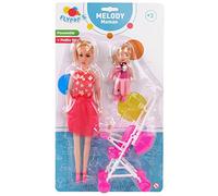 FLYPOP'S - Bambola Mamma - Giocattolo per Bambini - 070026LIN - Modello Casuale - Plastica - Manichino - Bambola - 27 x 7 cm - Dai 3 anni in su