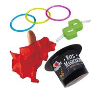 FLYPOP'S - Kit di 3 Trucchi Magici - Piccolo Mago - 141929 - Nero - Plastica - Giocattolo per Bambini - Regalo - Illusione - Principiante - Spettacolo - A Partire dai 6 Anni