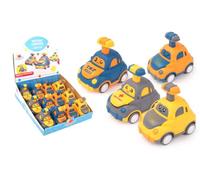 FLYPOP'S - Pacco da 12 Auto Umoristiche - Veicolo a Friccione - 026671PA - Multicolore - Plastica - Giocattolo per Bambini - Veicolo da Collezione - Miniatura - 9 cm x 8,6 cm - A partire dai 3 anni