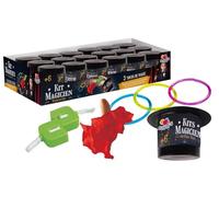FLYPOP'S - Pacco da 12 Kit di 3 Trucchi Magici - Piccolo Mago - 141929PA - Nero - Plastica - Giocattolo per Bambini - Regalo - Illusione - Compleanno - Principiante - Spettacolo - A partire dai 6 anni
