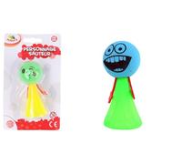 Flypop's Personnage Sauteur Récréation-033160Y-Couleur Aléatoire-Plastique Adulte-Jeu d'Adresse-Jouet Enfant-8,5 cm x 3,5 cm-À Partir de 3 Ans, Colore Assorted Colours, 033160Y