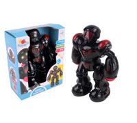 FLYPOP'S - Robot Camminatore - Giocattolo Elettronico - 088357 - Nero - Batterie Non Incluse - Giocattolo per Bambini - Luminoso - Sonoro - Regalo - Compleanno - A partire da 3 anni