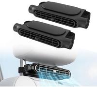 FlyQintess Ventola di raffreddamento senza lama per sedile posteriore dell'auto, con doppio flusso d'aria, per il sedile posteriore del bambino, silenziosa ventola USB a 3 velocità per poggiatesta del